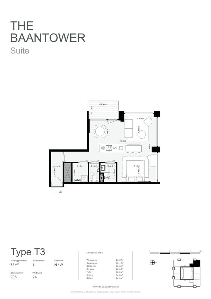 Appartement te huur: Baan 4B24, Rotterdam