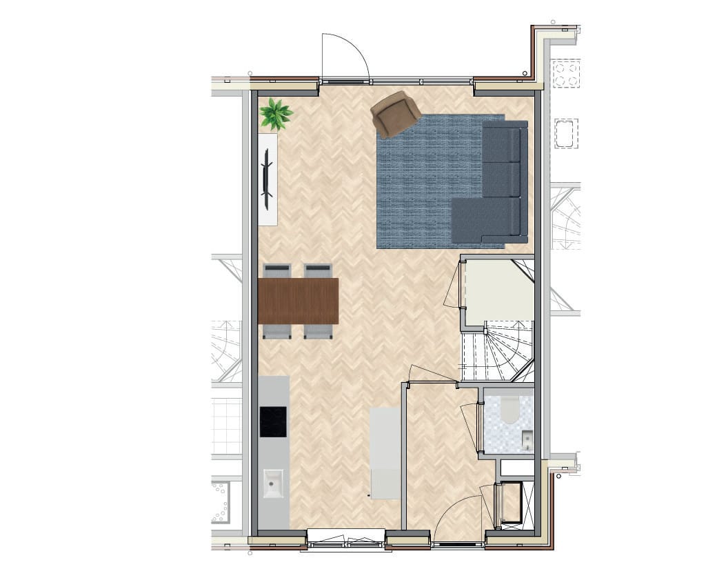 Foto 4 van Levensloopbestendige woningen (tussenwoning (Bouwnr. 3)
