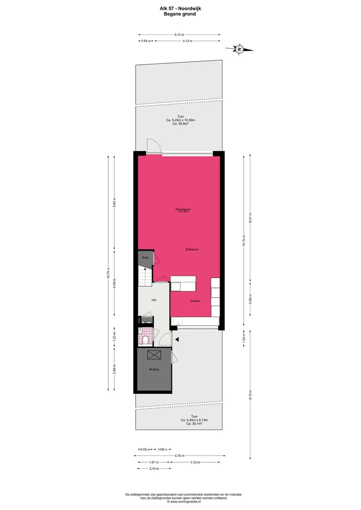 Tussenwoning te koop: Alk 57, Noordwijk (Zh)