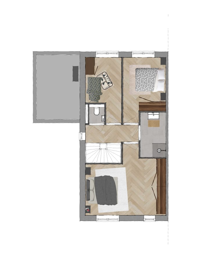 Foto 3 van Twee-onder-één-kapwoning (Bouwnr. 28)