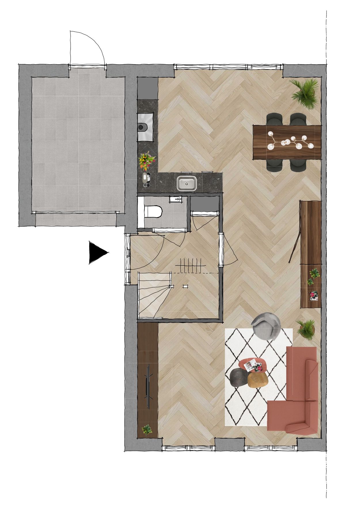 Foto 5 van Twee-onder-één-kapwoning (Bouwnr. 28)