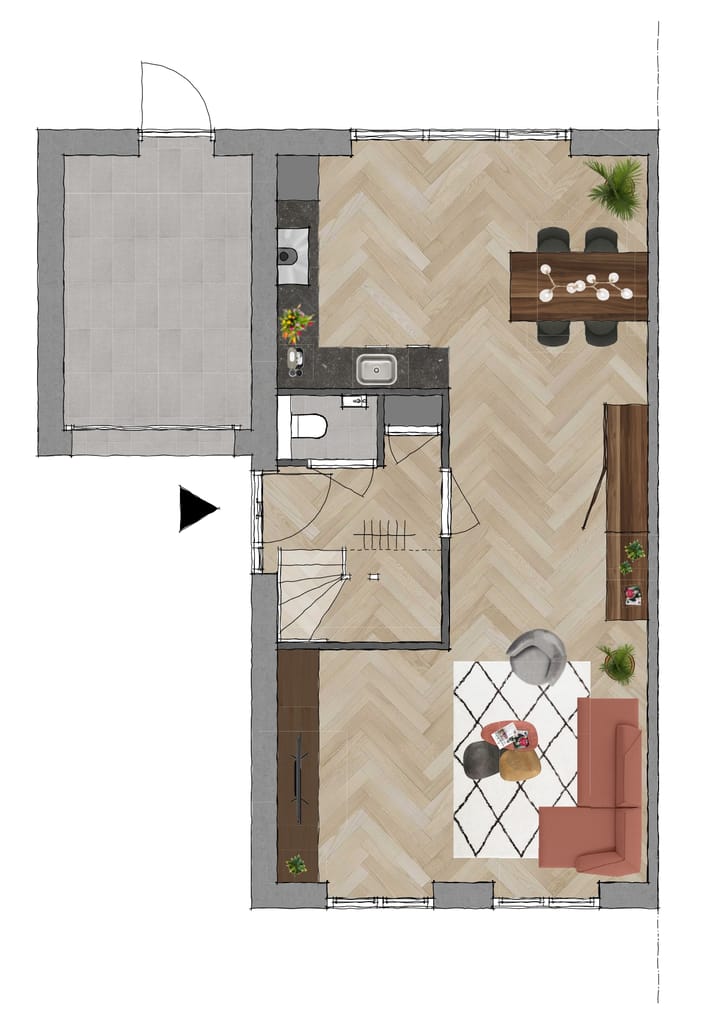 Foto 5 van Twee-onder-één-kapwoning (Bouwnr. 12)