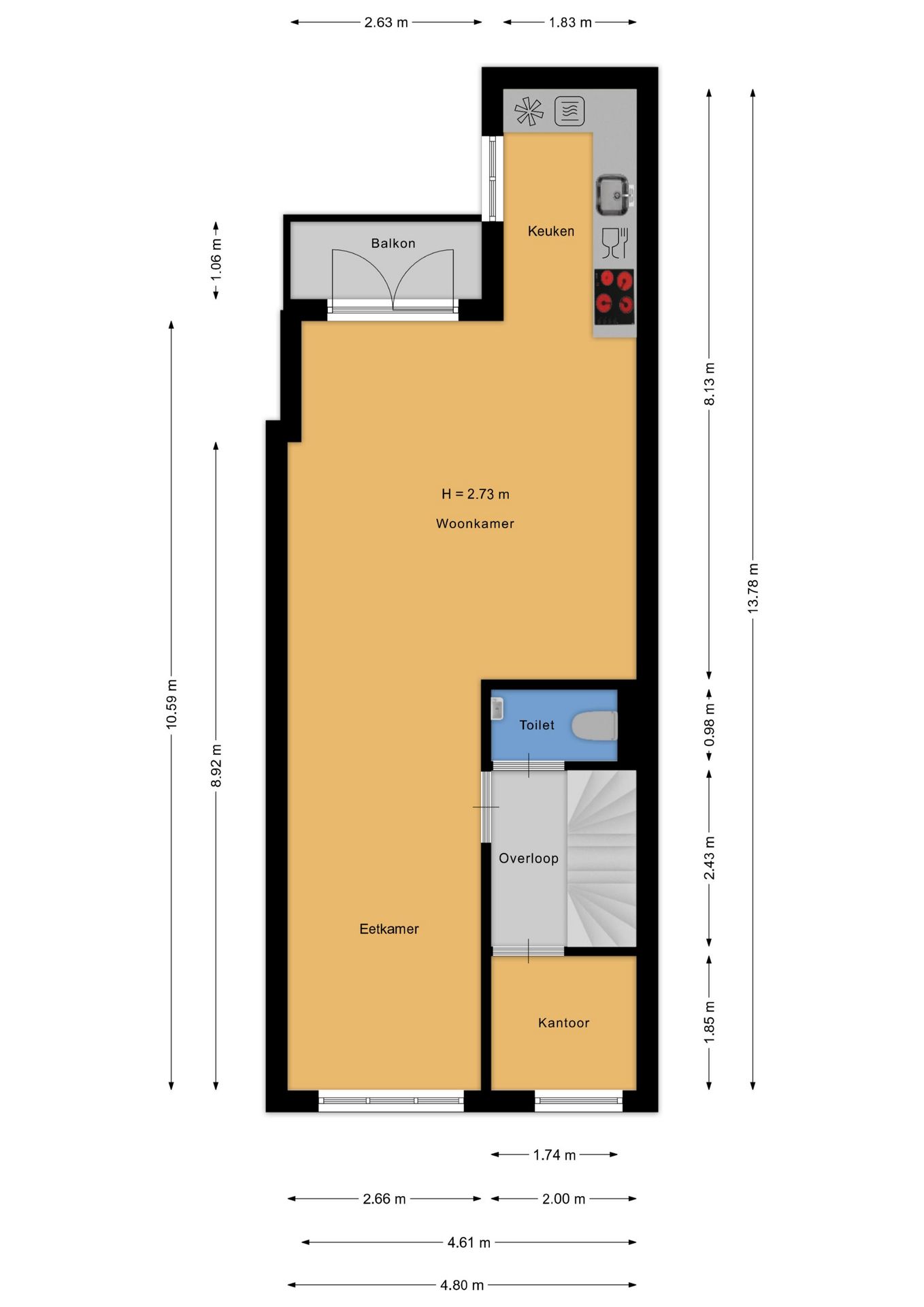Foto 35 van Singeldwarsstraat 26-BS