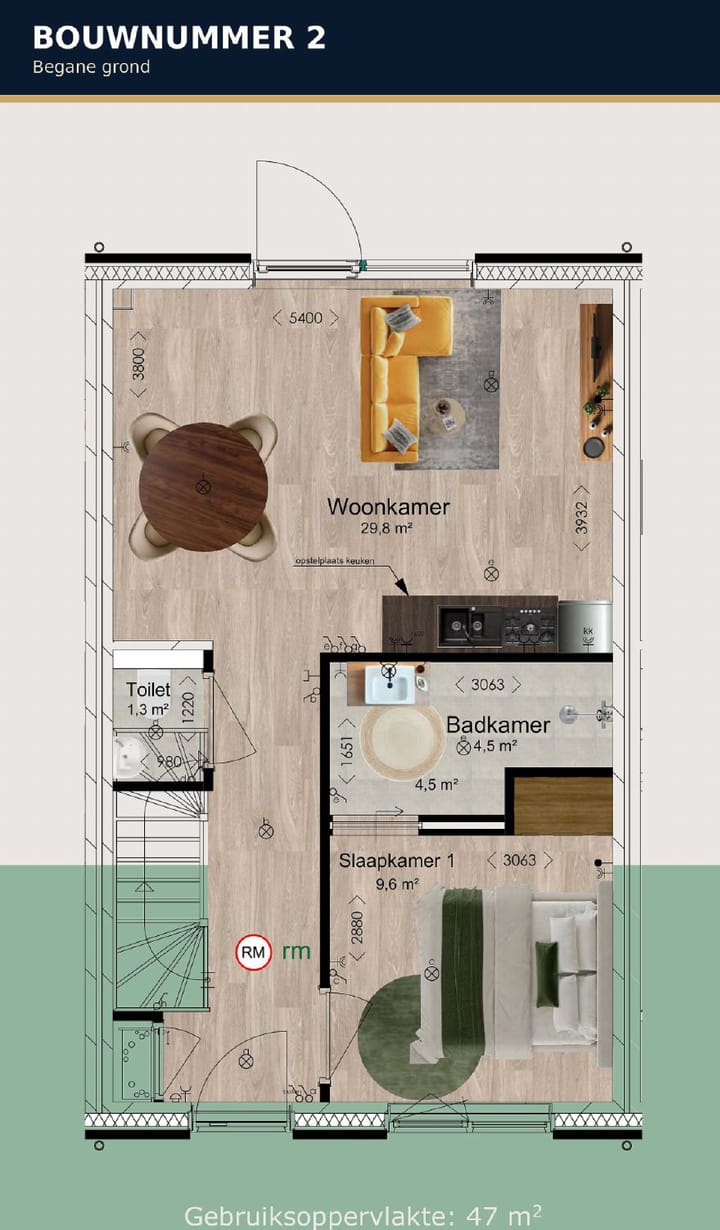Foto 4 van Tussenwoning (Bouwnr. 2)