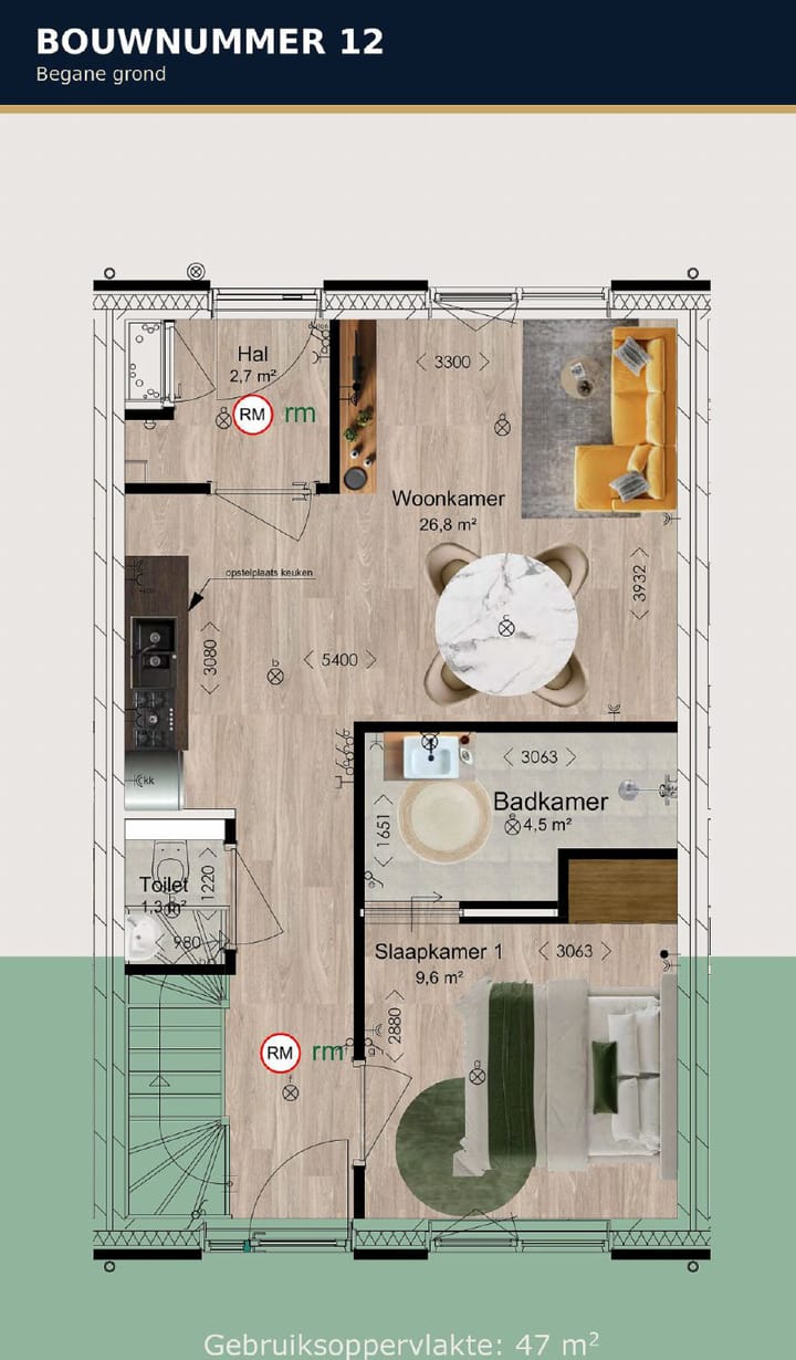 Foto 4 van Tussenwoning (Bouwnr. 12)