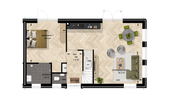 Foto 4 van Halfvrijstaande woning (Bouwnr. 3)
