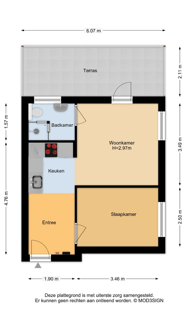 Studio te koop: Kanaalstraat 62D, Ijmuiden
