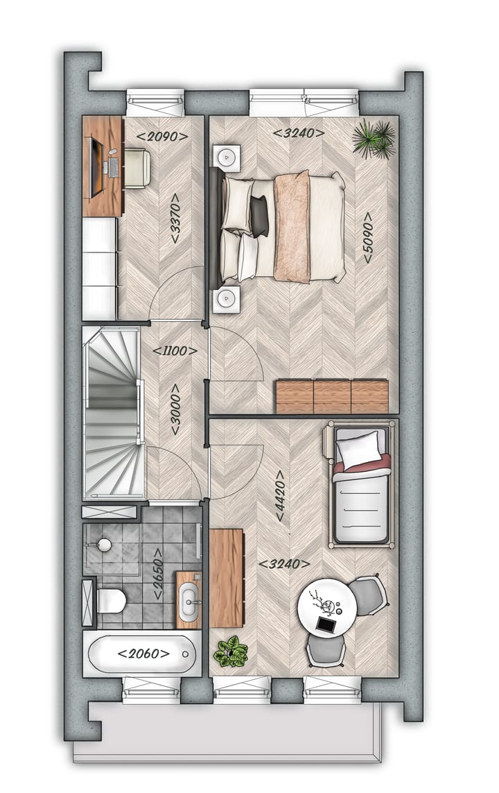 Foto 3 van 2 ONDER 1 KAPWONING MET GARAGE | TYPE D (Bouwnr. 6)