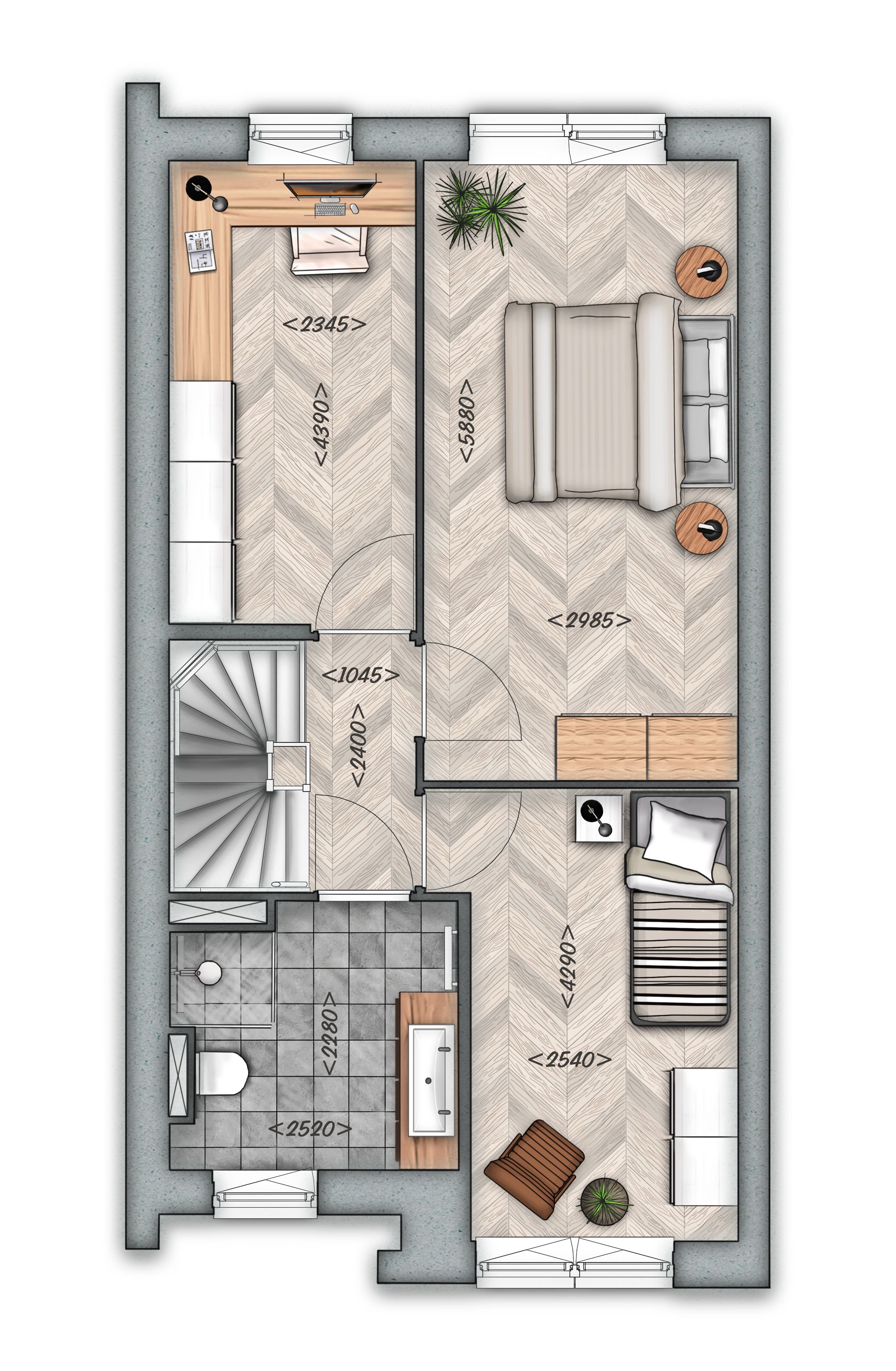 Foto 3 van 2 ONDER 1 KAPWONING MET GARAGE | TYPE D (Bouwnr. 7)