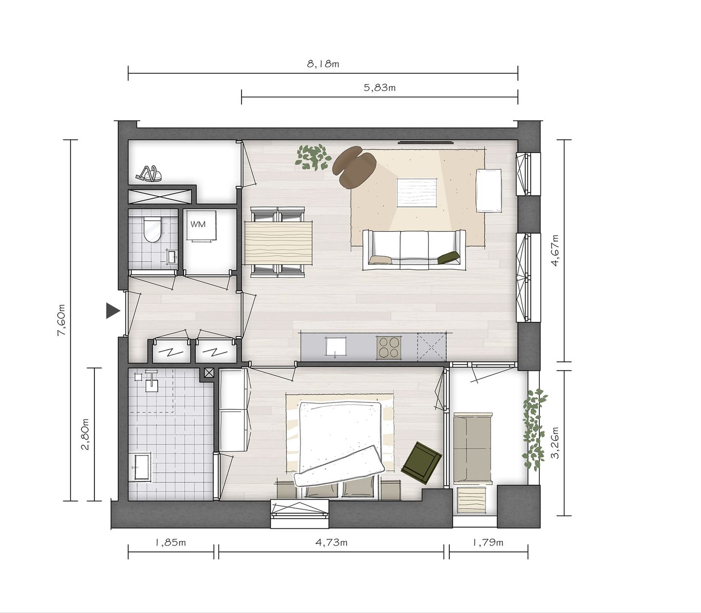 Foto 5 van Stadsappartement S (Bouwnr. 2.6)
