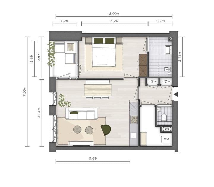 Foto 5 van Stadsappartement S (Bouwnr. 2.7)