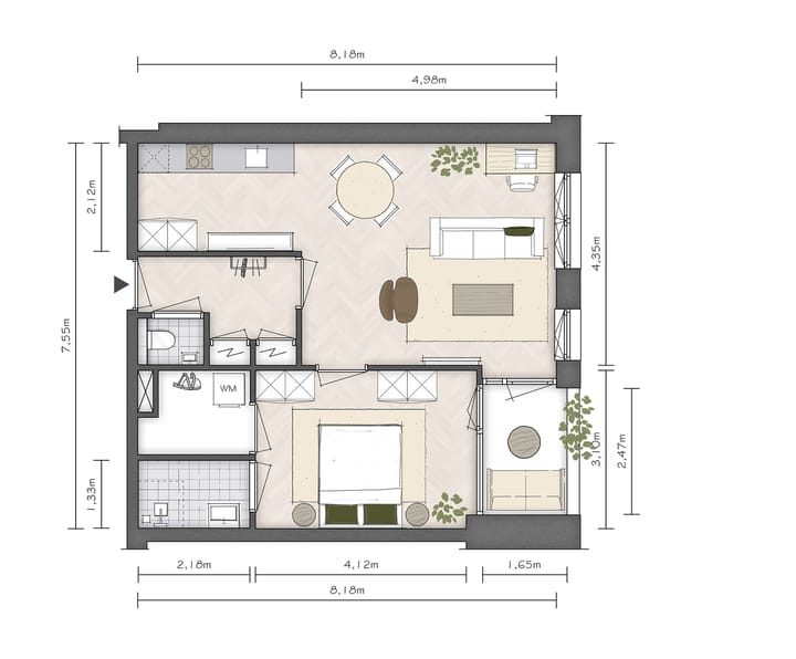Foto 5 van Stadsappartement S (Bouwnr. 2.8)