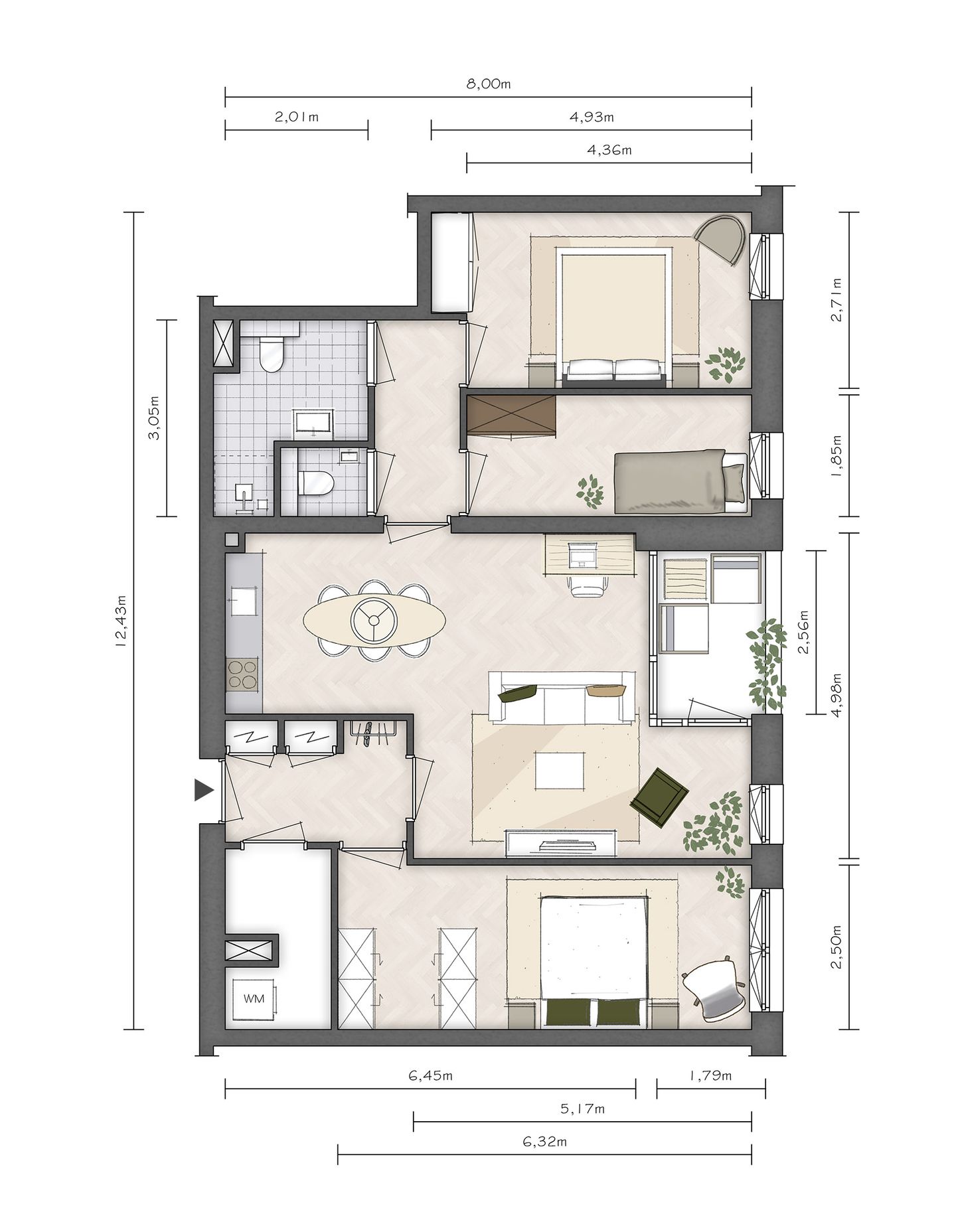 Foto 5 van Stadsappartement S (Bouwnr. 1.7)