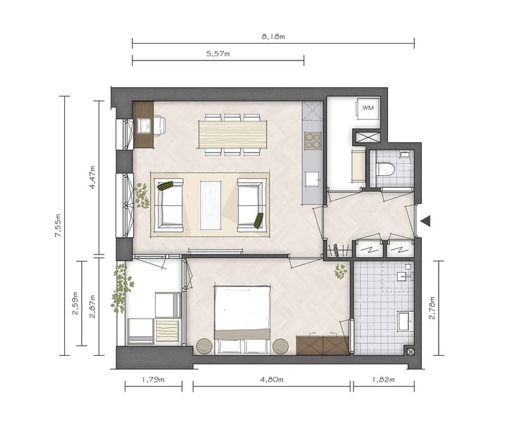 Foto 5 van Stadsappartement XS (Bouwnr. 2.3)