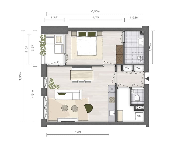 Foto 5 van Stadsappartement XS (Bouwnr. 2.4)