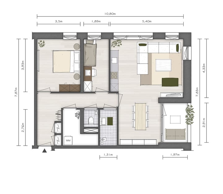 Foto 5 van Stadsappartement S (Bouwnr. 2.10)