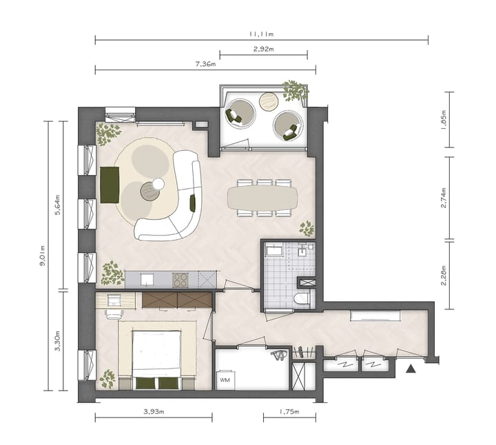 Foto 5 van Stadsappartement S (Bouwnr. 3.1)