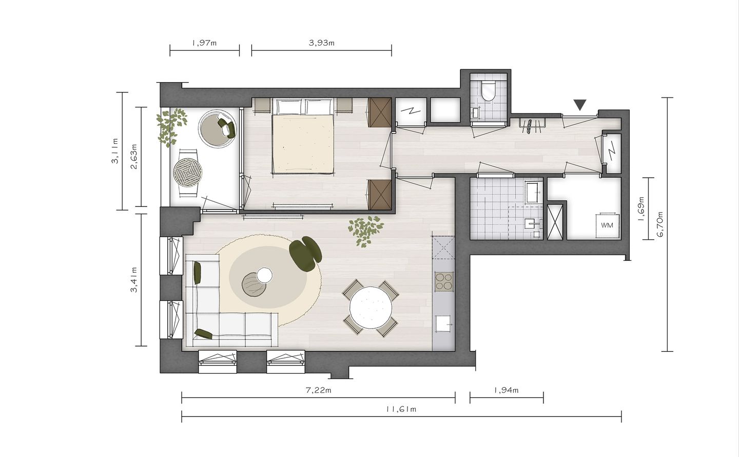 Foto 5 van Stadsappartement S (Bouwnr. 1.2)