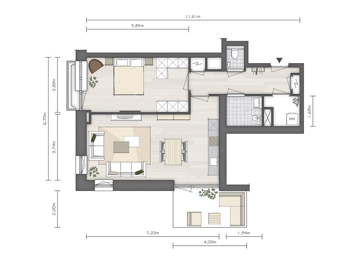 Foto 5 van Stadsappartement S (Bouwnr. 5.2)