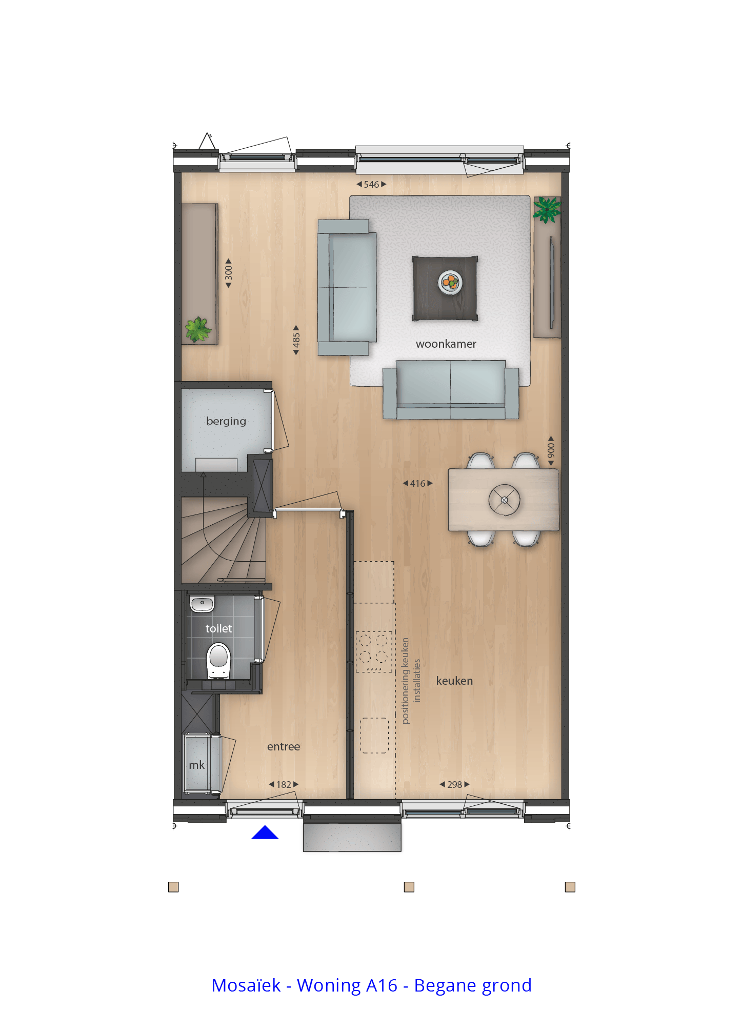 Foto 9 van Fase 3 - Tussenwoning (Bouwnr. 16)