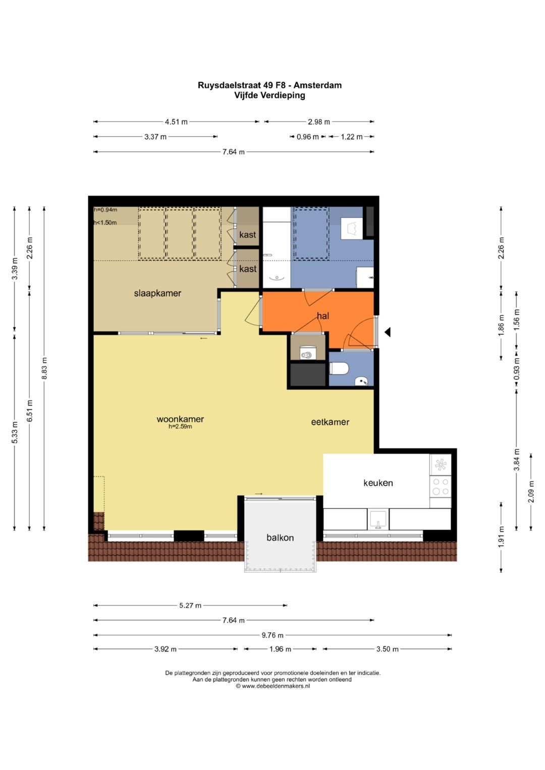 Foto 25 van Ruysdaelstraat 49-F8