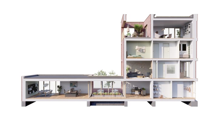Foto 3 van Luxe bovenwoning met riant terras (Bouwnr. C.10)