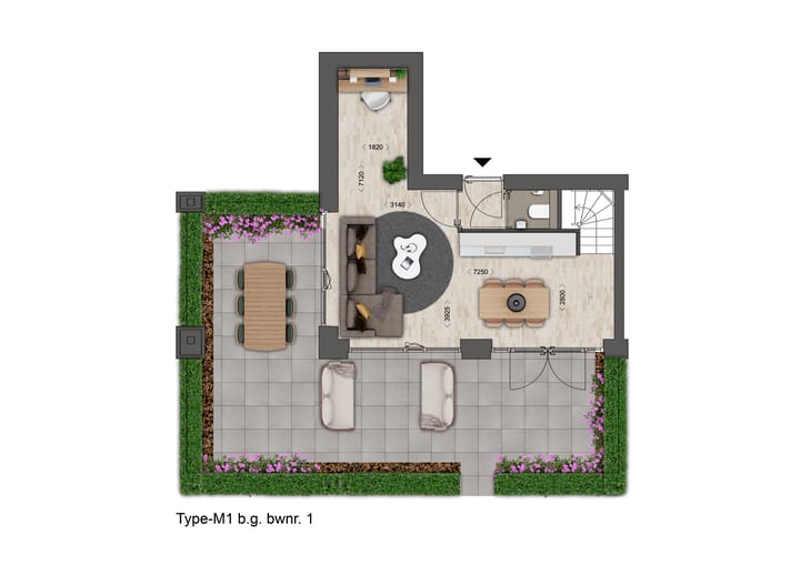 Foto 3 van Appartement -type 1 (Bouwnr. 1)