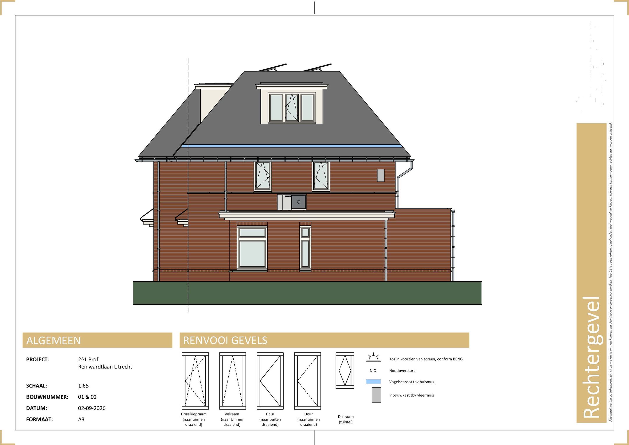 Foto 18 van Prof. Reinwardtlaan woning rechts (Bouwnr. 2)