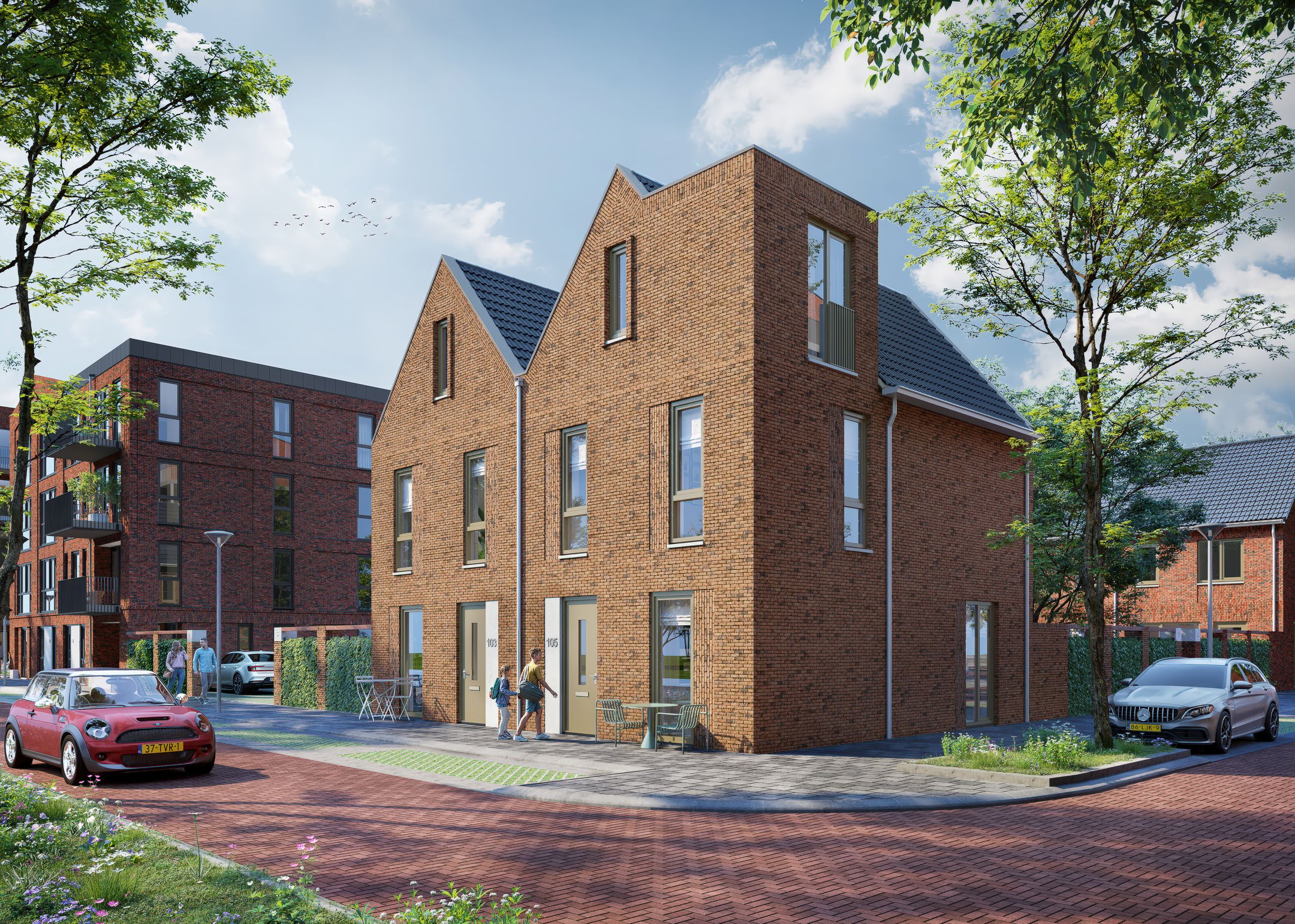 Hier 2-onder-1 kapwoningen (Bouwnr. 02)  false