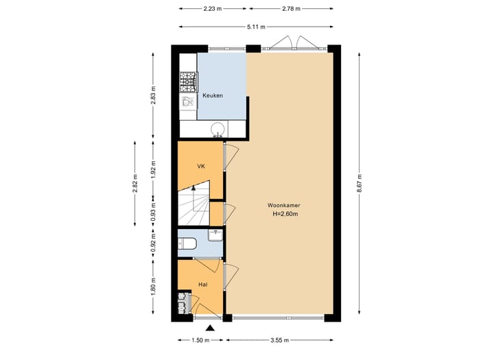 Tussenwoning te koop: Kruiszwin 3107, Julianadorp