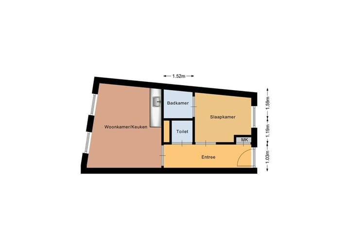 Studio te huur: Carolieweg 11, Winschoten