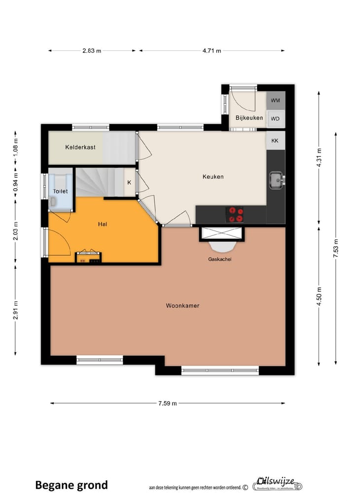 Twee-onder-één-kap te koop: Burg van der Lelysingel 25, Coevorden