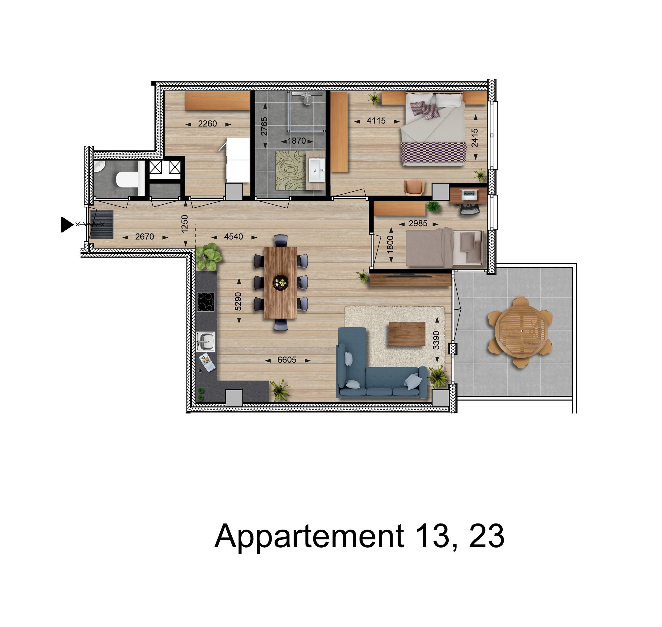 Foto 6 van 3-kamerappartement (Bouwnr. 13)