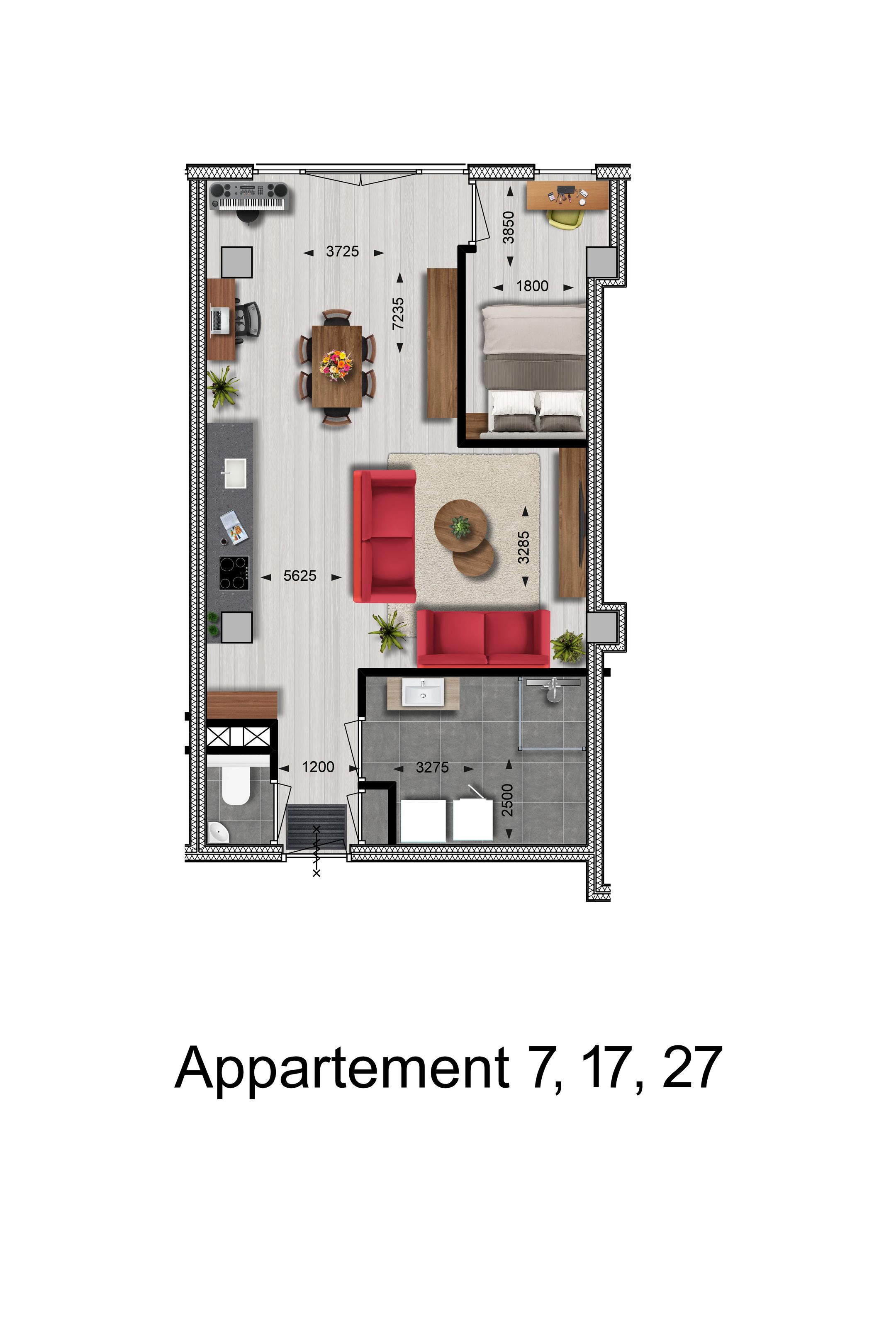 Foto 6 van 2-kamerappartement (Bouwnr. 17)