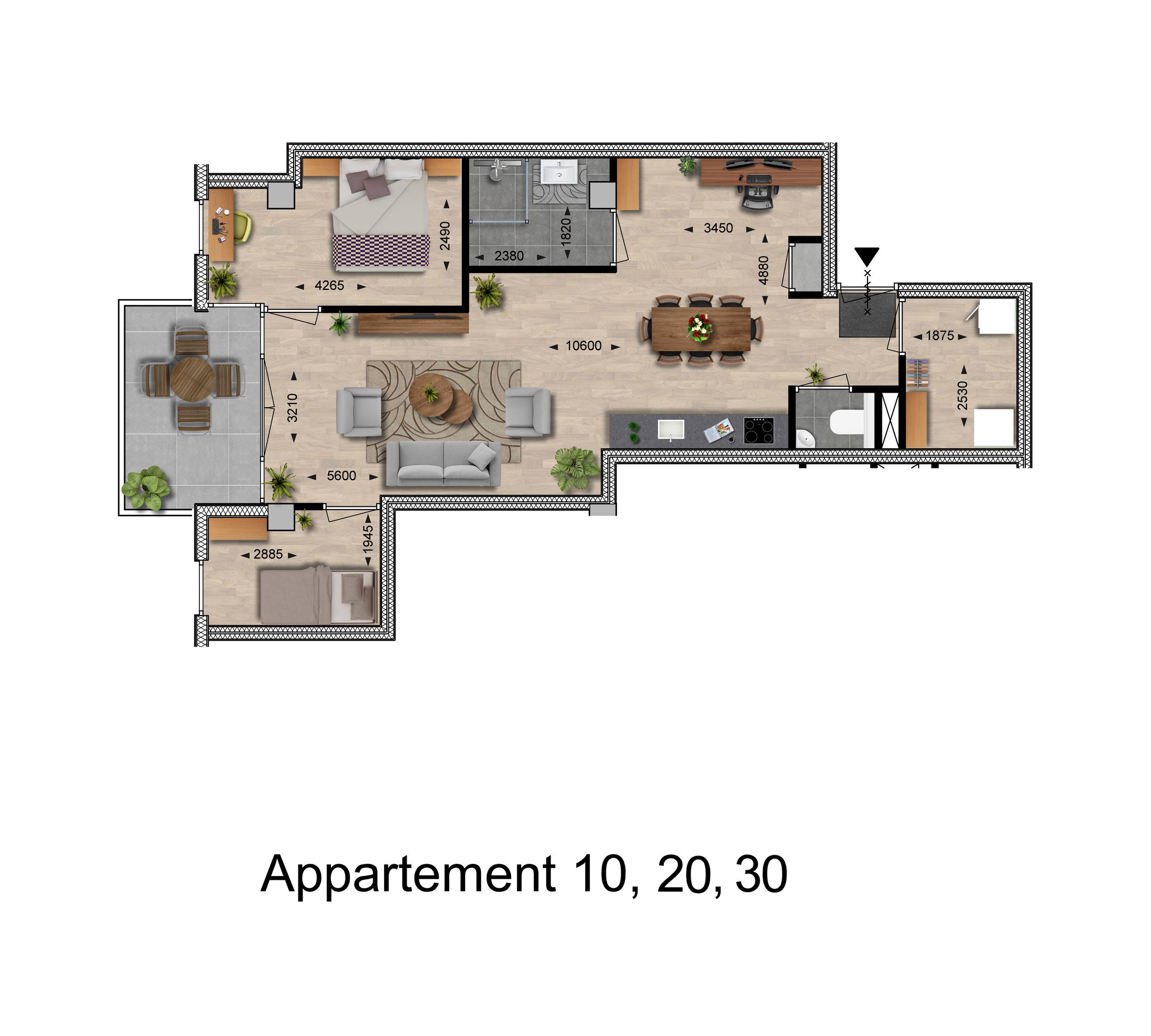 Foto 6 van 3-kamerappartement (Bouwnr. 10)