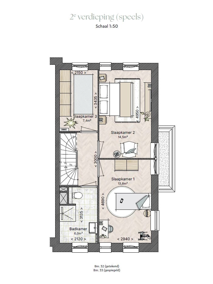 Foto 7 van Bouwnr 32 - Type D hoekwoning - 5.4m (Bouwnr. 32)