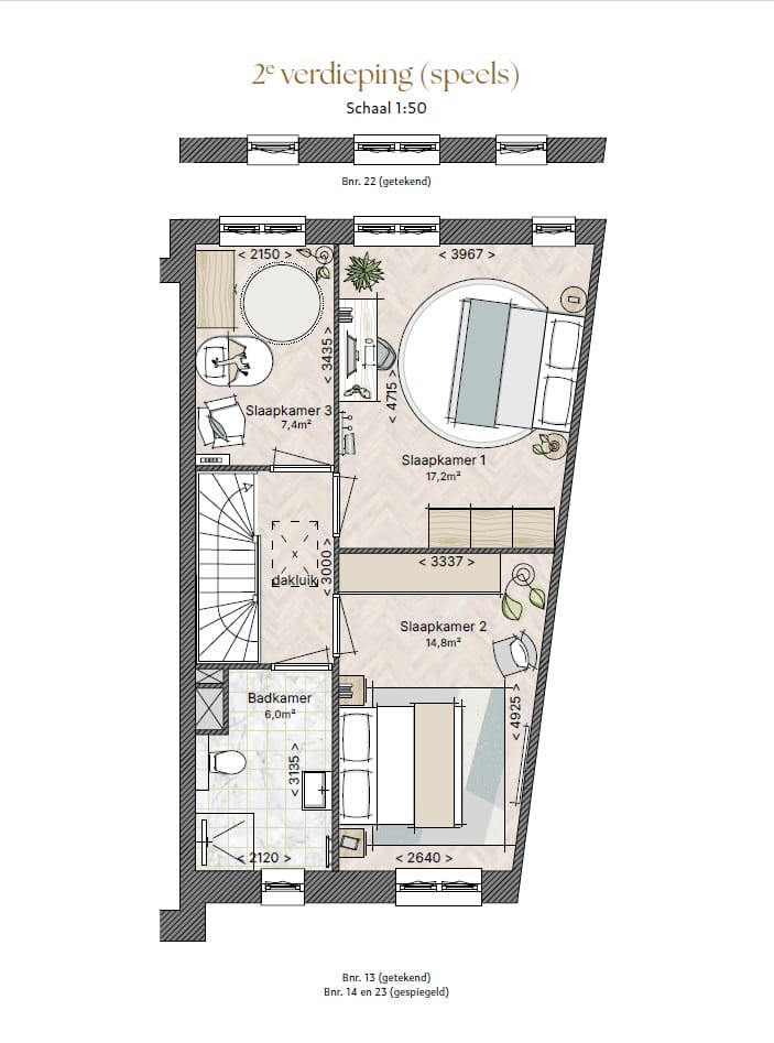 Foto 8 van Bouwr 22 - Type E - Waaier woning (Bouwnr. 22)