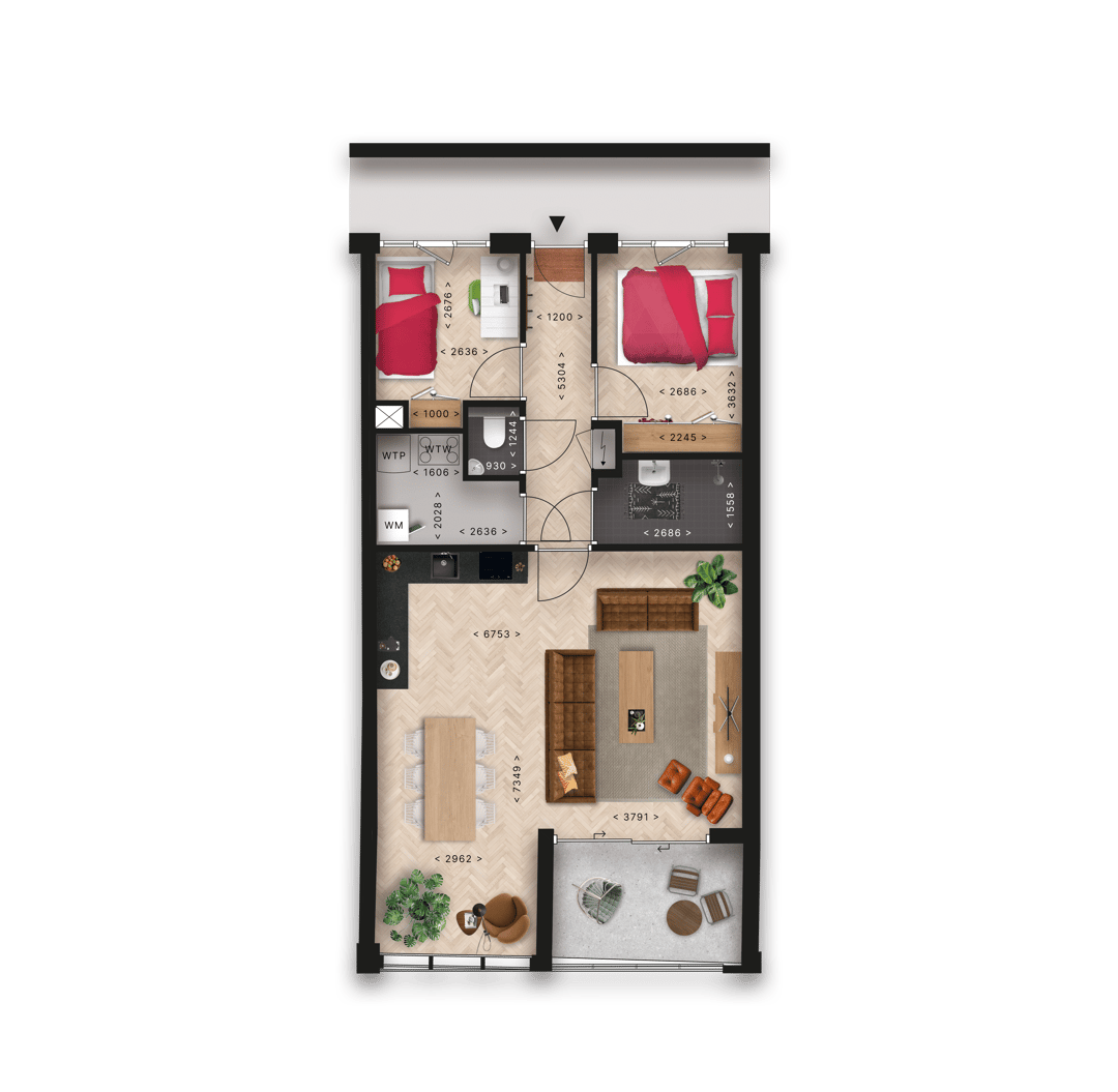 Foto 8 van Appartement (Bouwnr. 7)