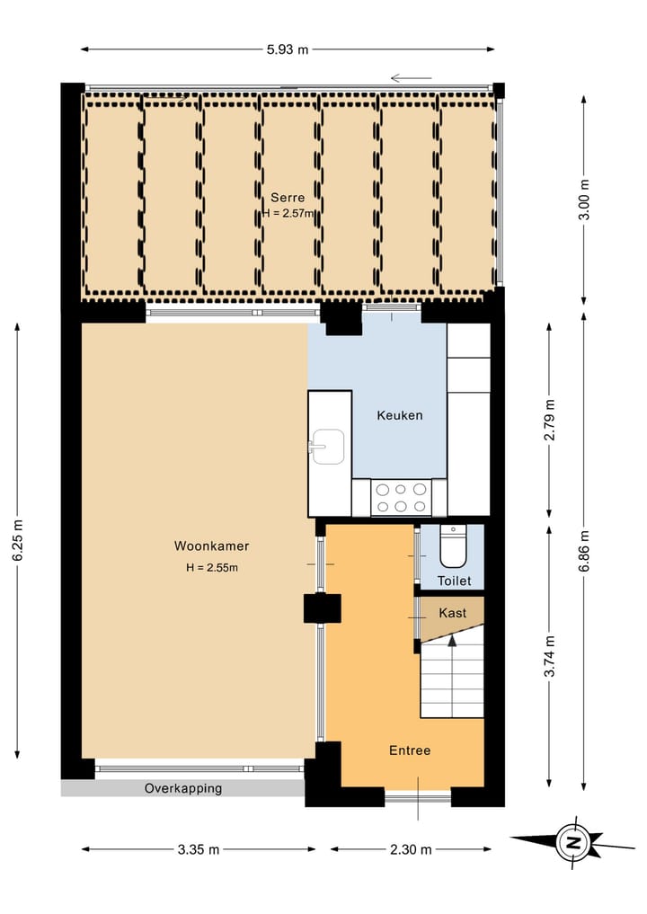Tussenwoning te koop: Ds Th Rijckewaerdstraat 43, Brielle