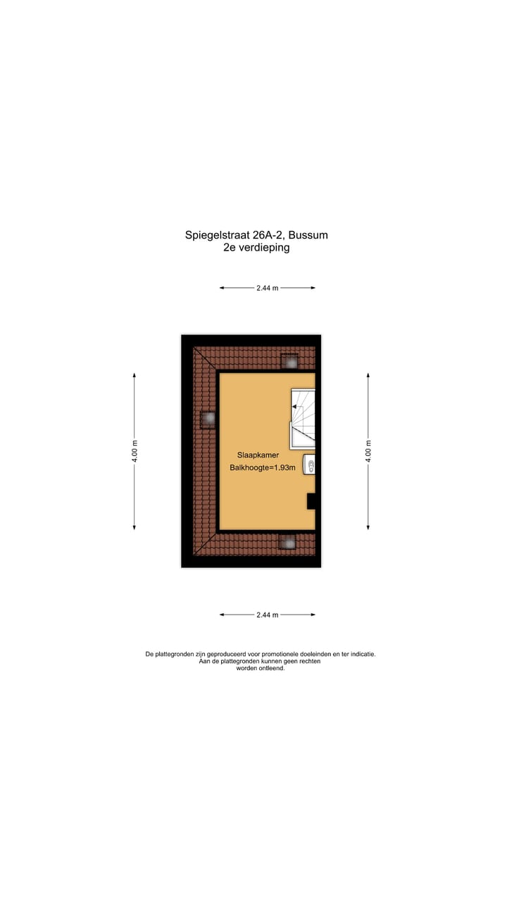 Studio te koop: Spiegelstraat 26A2, Bussum