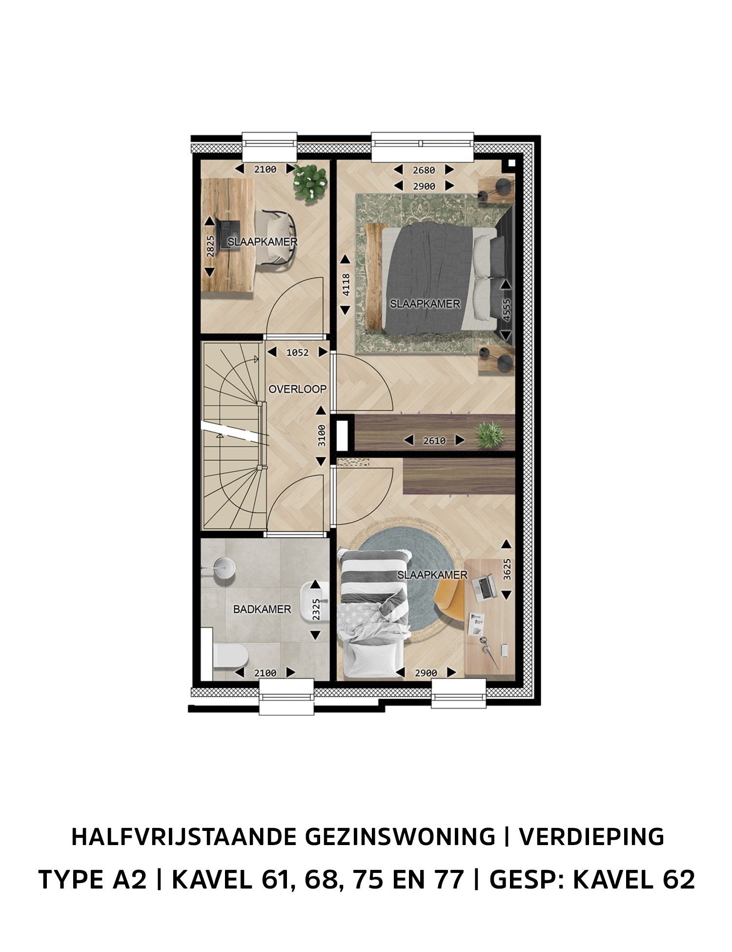 Photo 9 of Halfvrijstaande gezinswoningen Type A2 (Bouwnr. 68)