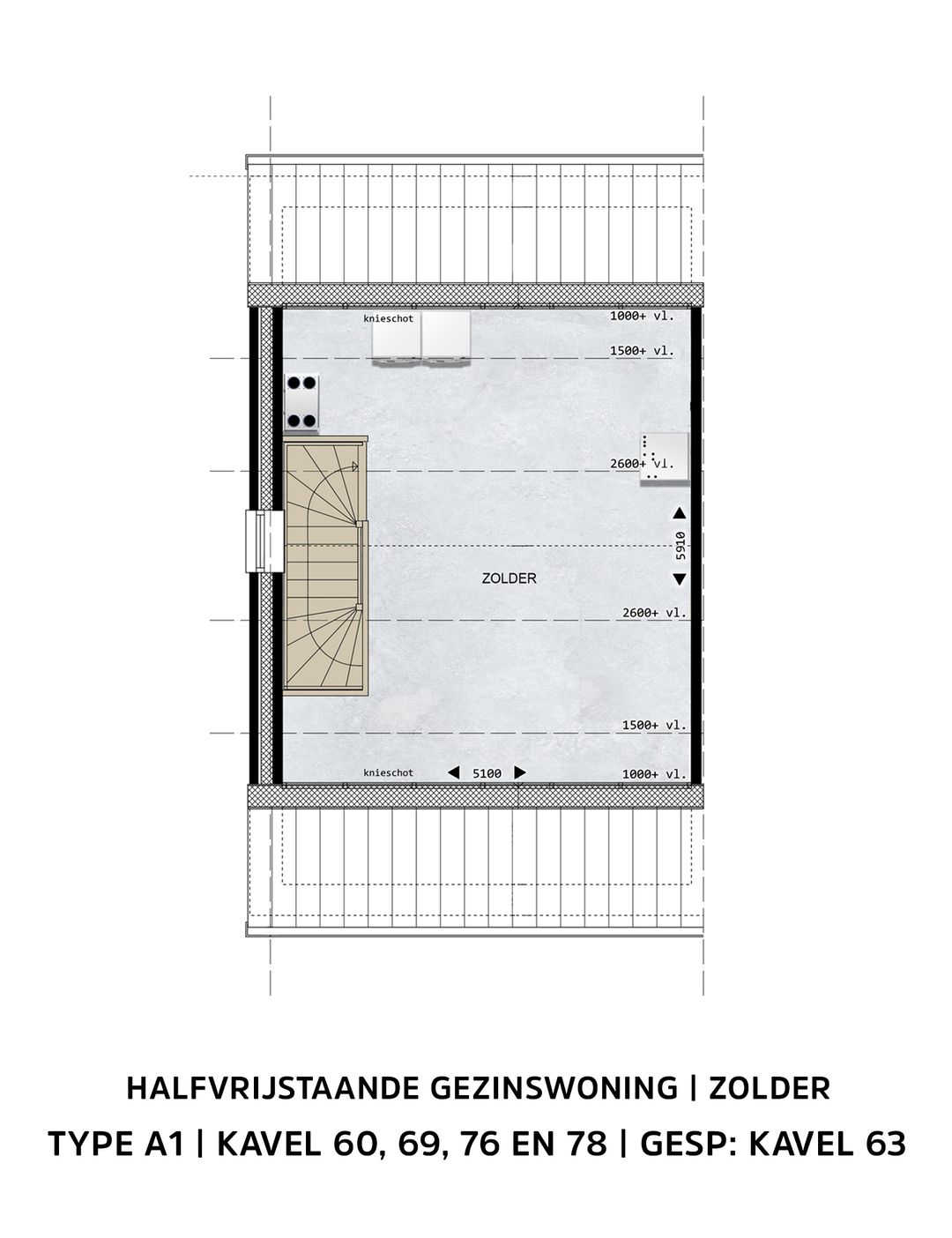 Foto 8 van Halfvrijstaande gezinswoningen Type A1 (Bouwnr. 78)