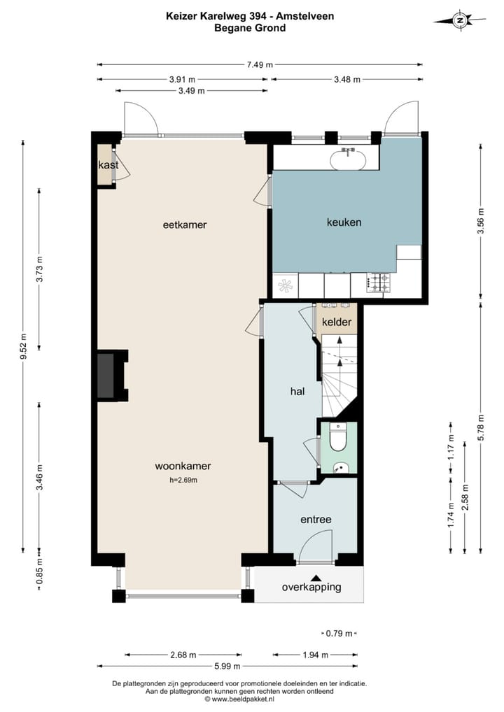 Tussenwoning te koop: Keizer Karelweg 394, Amstelveen