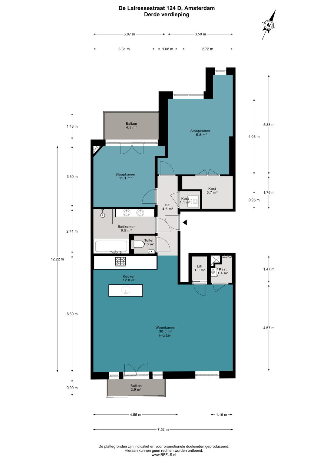 Foto 47 van De Lairessestraat 124-D