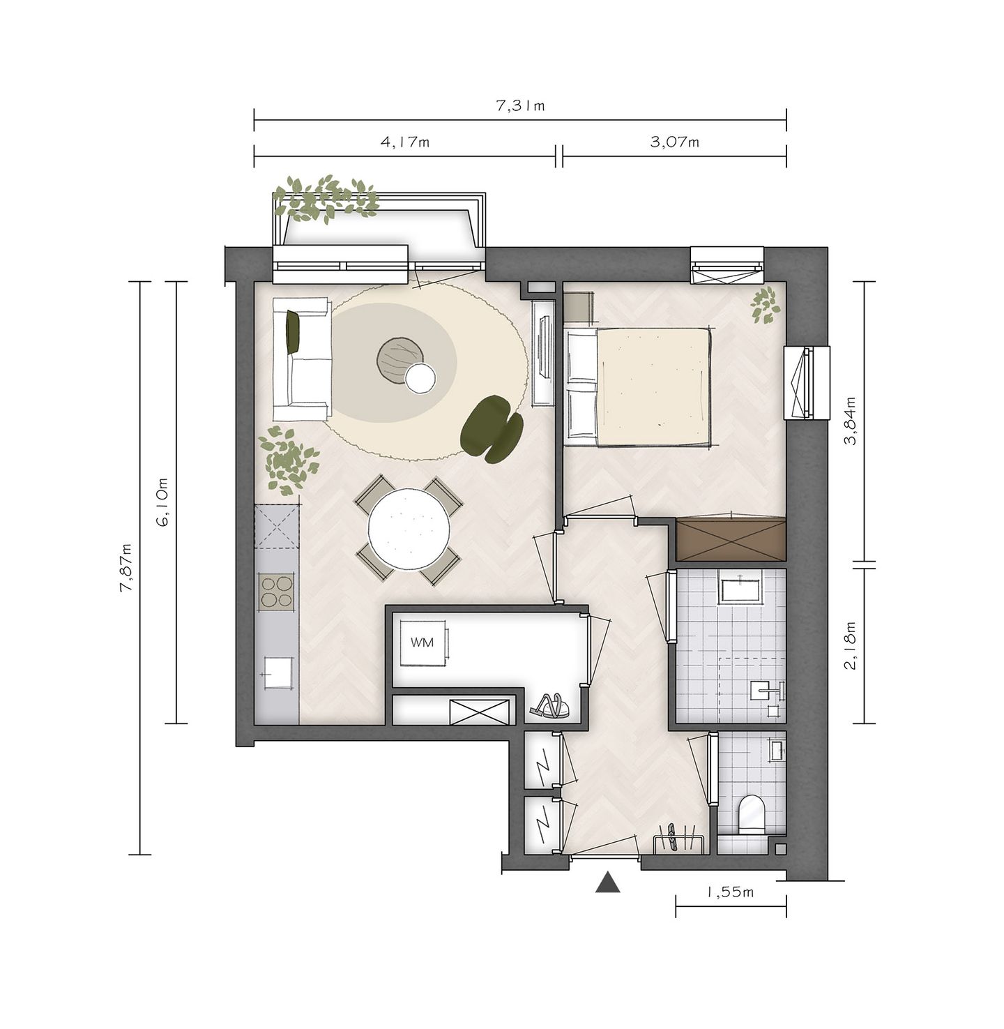 Foto 5 van Stadsappartement XS (Bouwnr. 31)