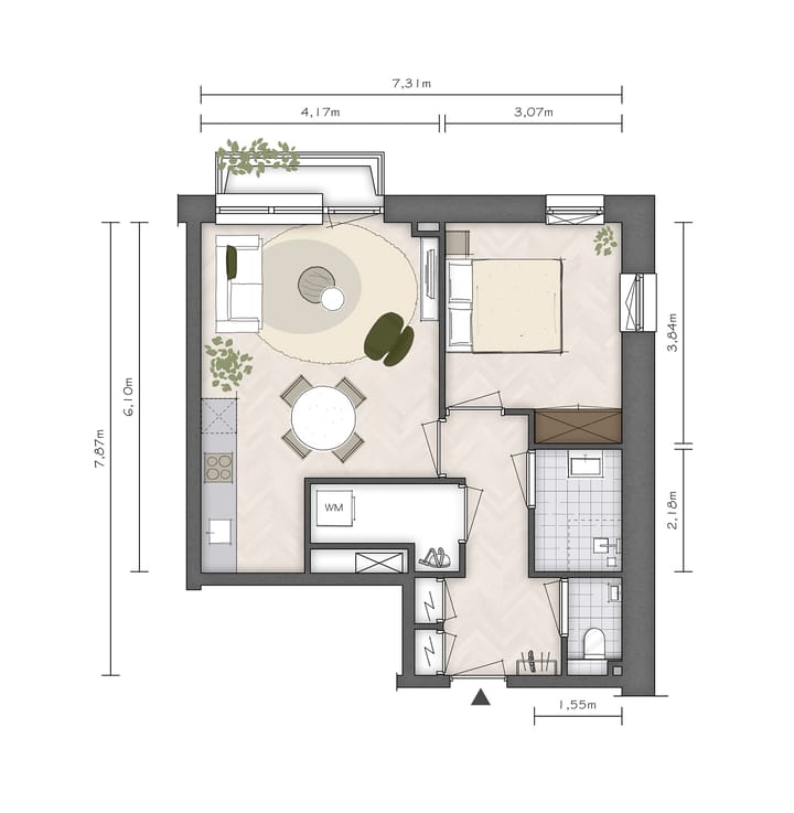 Foto 5 van Stadsappartement XS (Bouwnr. 31)