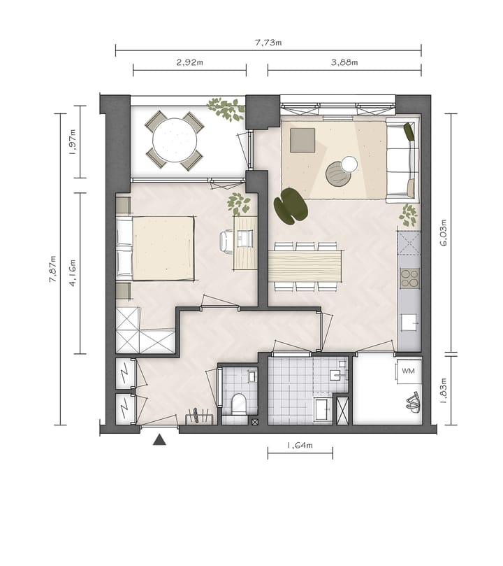 Foto 5 van Stadsappartement XS (Bouwnr. 10)