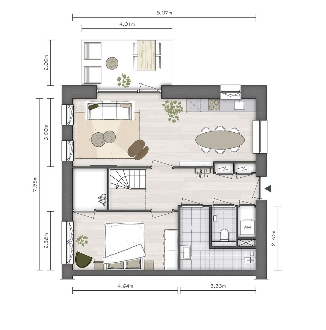 Foto 7 van Dakdorpwoning M (Bouwnr. 24)