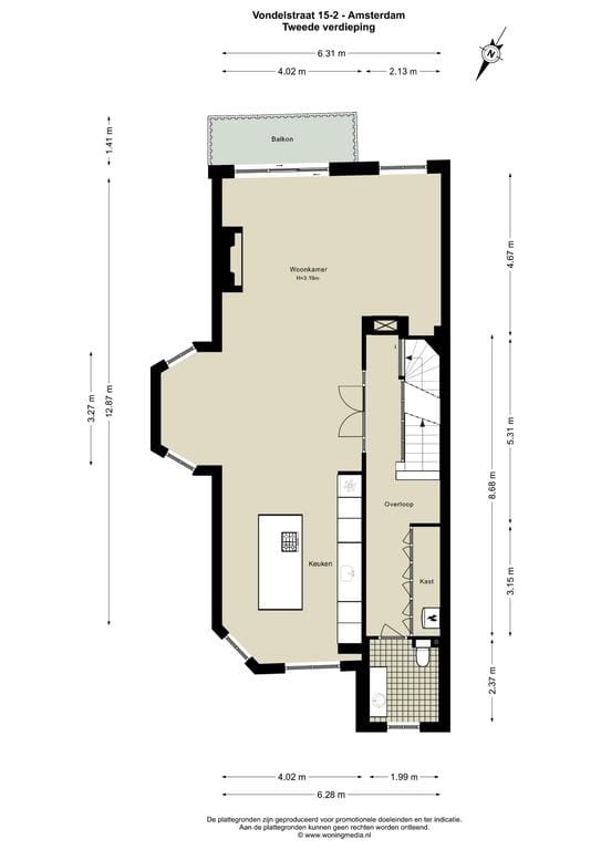 Foto 37 van Vondelstraat 15-2