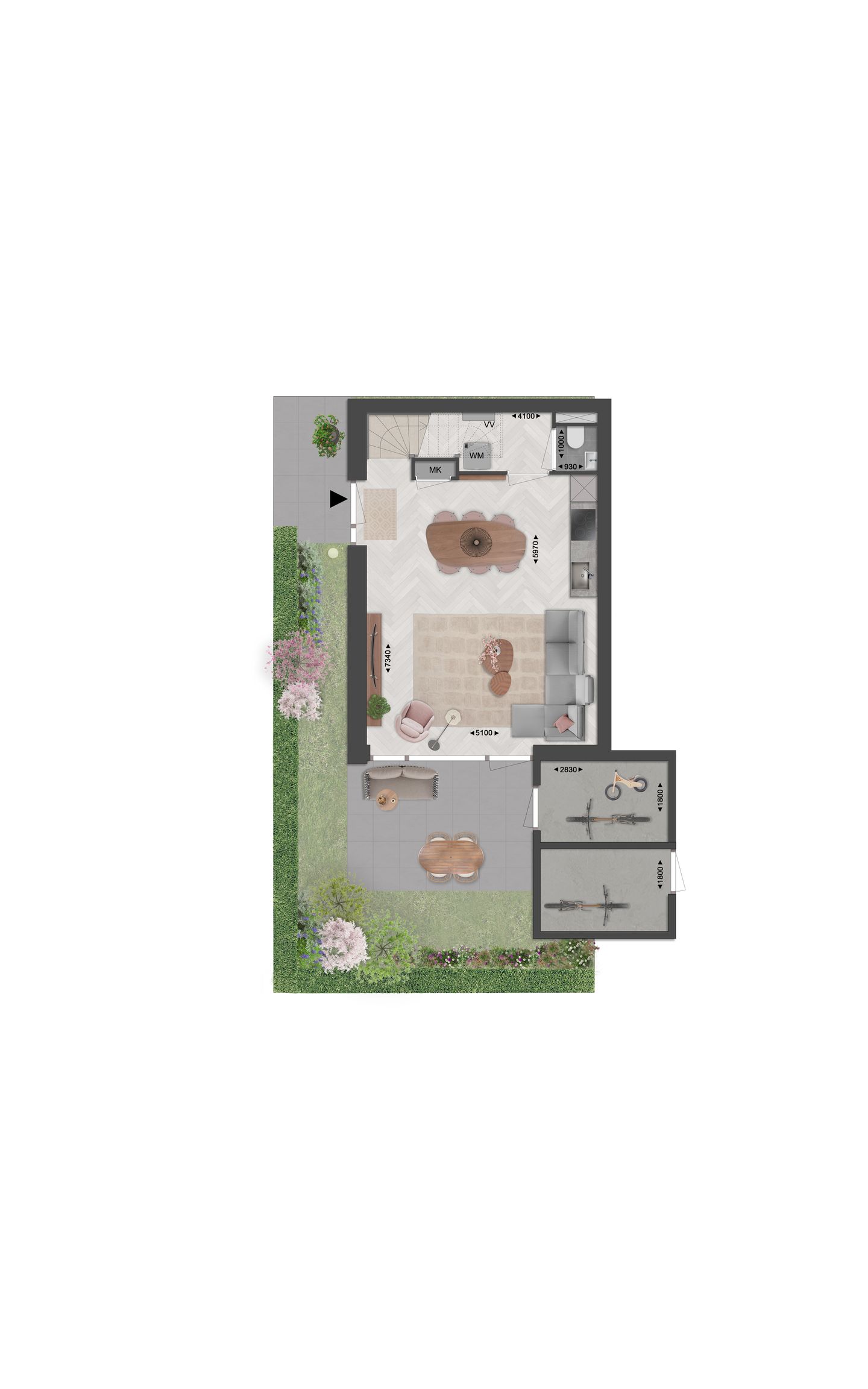 Foto 4 van Rug-aan-rugwoningen (Bouwnr. 61)